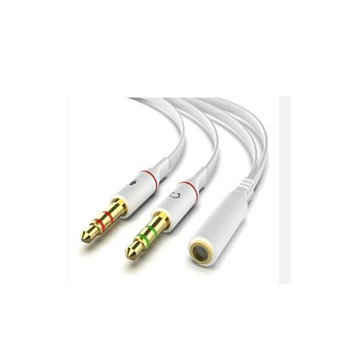 CABLE ADAPTADOR AURICULAR JACK 3.5 A 2 PLUG 3.5 MACHO GAMER PC