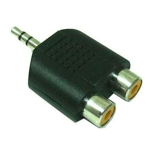 ADAPTADOR PLUG 3.5 STEREO A 2 HEMBRAS RCA