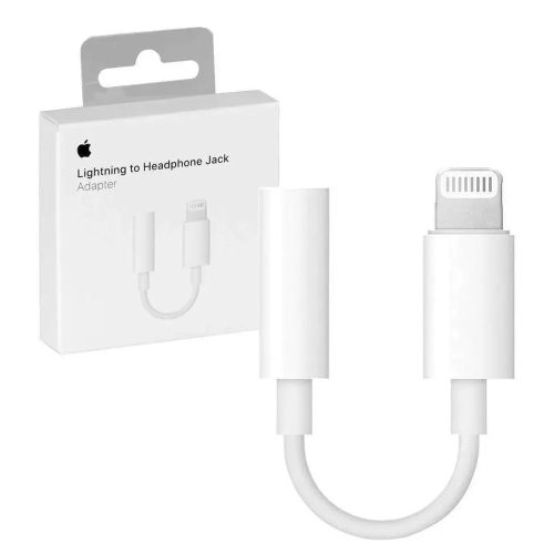 CABLE ADAPTADOR IPHONE LIGHTNING A JACK 3.5 HEMBRA AURICULAR APPLE ORIGINAL