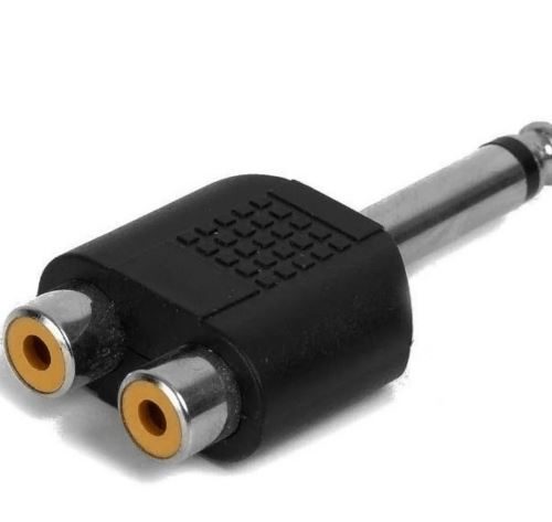 ADAPTADOR PLUG 6.5 A 2 JACK RCA
