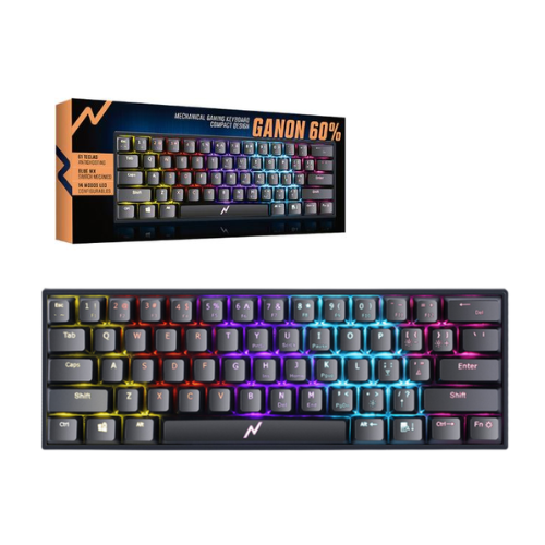 Teclado Gamer Mecanico 60% Pc Rgb Noga Ganon 60% Switch Blue LN-1018