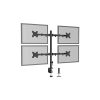 SOPORTE ESCRITORIO/MESA  PARA 4 MONITORES TV LED 4 BRAZOS MOVIL INCLINABLE 13` A 27` 6KG (POR MONITOR) VESA 75X75,100X100 SKYWAY ST13 - Image 4