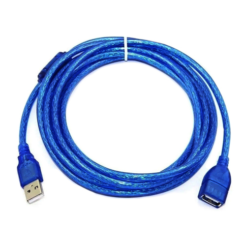 CABLE USB EXTENSOR M/H 3MT SKAYWAY  REFORZADO TRANSPARENTE GM-3397