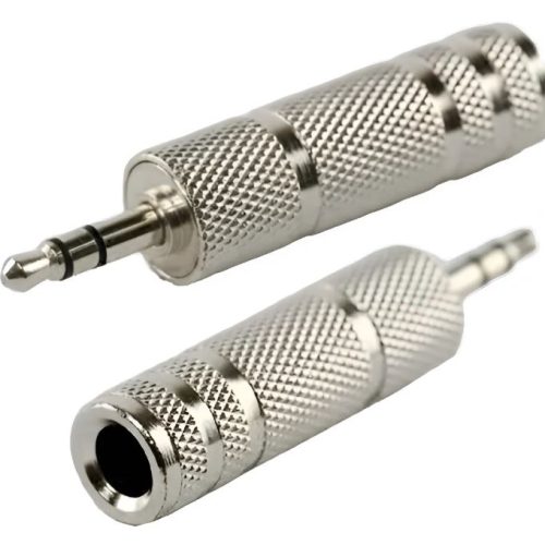 ADAPTADOR JACK 6.5 a PLUG 3.5 STEREO METAL