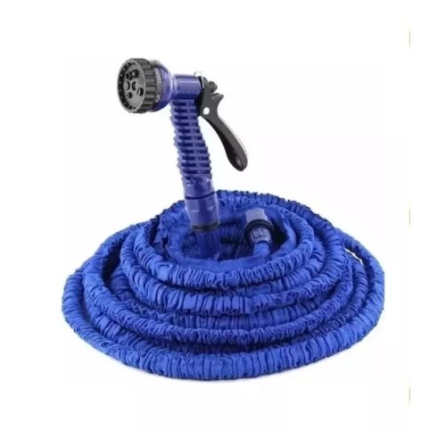 MANGUERA EXPANSIBLE RETRACTIL RIEGO 30 METROS PICO REGADOR COLOR AZUL-VERDE