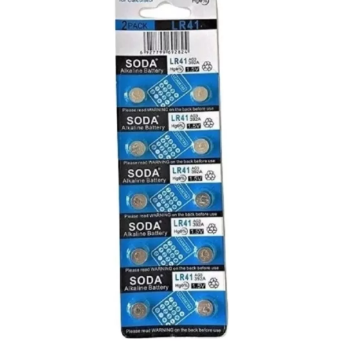 PILA `LR41` ALCALINA PILA BOTON AG3 EQUIVALENTE 392, SR41W, V392, 392, D392, S736E, 2478, LR41, 280-13, L736, SR41