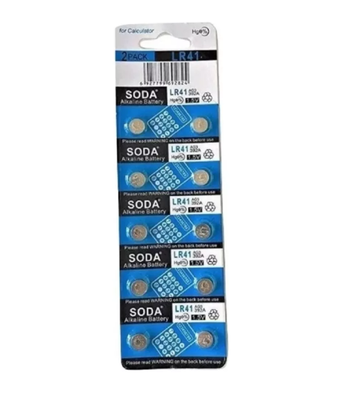 PILA `LR41` ALCALINA PILA BOTON AG3 EQUIVALENTE 392, SR41W, V392, 392, D392, S736E, 2478, LR41, 280-13, L736, SR41