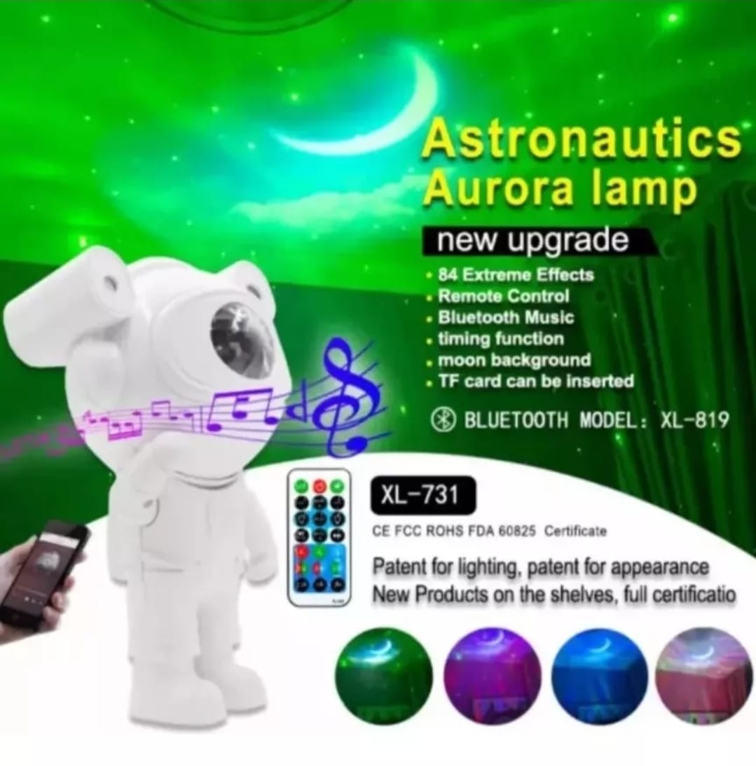 PROYECTOR ASTRONAUTA LUCES DE ESTRELLAS Y LUNA CON CONTROL REMOTO LED POWER 5W XL-731B - Image 3