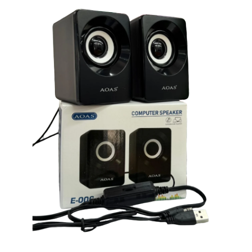 PARLANTE PC AOAS E-006 CONTROL VOLUMEN USB PESADO Y DE BUENA CALIDAD