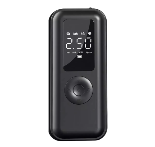INFLADOR DE Moto Bici Auto COMPRESOR DE AIRE PORTABLE AF-C03 DIGITAL 10L 12 V CC Y 7800 MAH 150 PSI