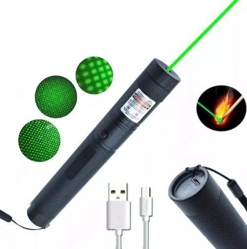 PUNTERO LASER VERDE 1000M RECARGABLE CON ESTUCHE