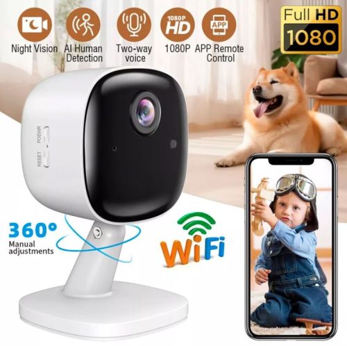 CAMARA DE SEGURIDAD WIFI 360 GRADOS PARA Casa INTERIOR 1080P VISION NOCTURNA / AUDIO