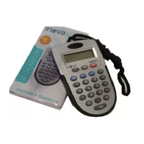 CALCULADORA BOLSILLO ESCOLAR 8 DIGITOS CON CORREA INOVA