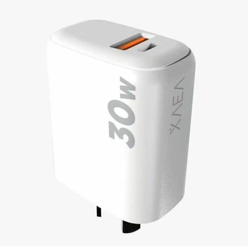 CARGADOR CELULAR CABEZAL 30W 5A USB Y USB TIPO C HEMBRA CON CABLE DESMONTABLE USB C XAEA ONLY