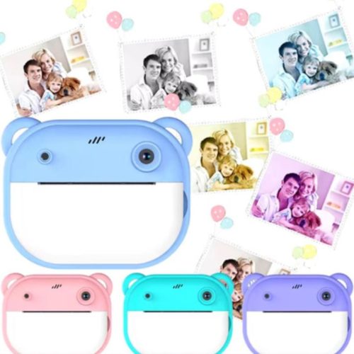 CAMARA FOTO KIDS NIÑO IMPRESORA TERMICA DISEÑO CABLE USB TIPO C INCLUYE ROLLO
