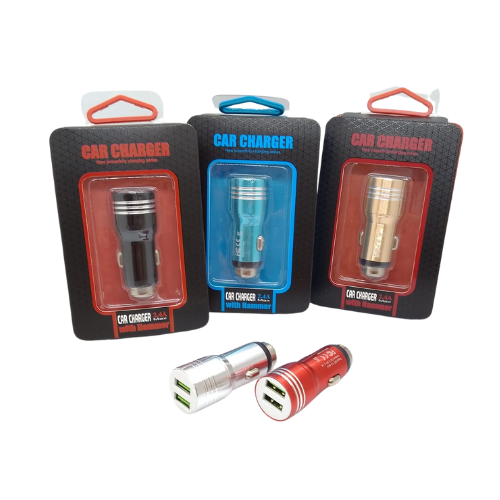 CARGADOR 12V A 2 USB 2.4A A METALIZADO