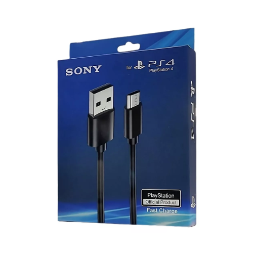 CABLE USB A MICRO USB V8 1.50MTS PARA JOYSTICK PS4 en caja SONY