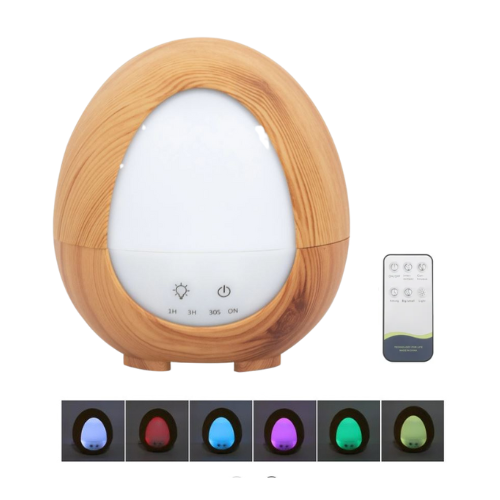 AROMATIZADOR HUMIDIFICADOR DIFUSOR ULTRASONICO HUEVO SIN FILTRO 200ML CON CONTROL REMOTO
