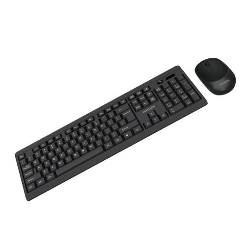 TECLADO + MOUSE USB PHILIPS INALAMBRICO WIRELLES SPT6324B SERIE 3000 WIREL. USB 1600DPI 104KEYS BLACK