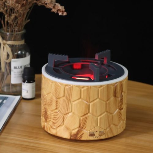 AROMATIZADOR HUMIDIFICADOR DIFUSOR 400ML CONTROL REMOTO FUEGO HORNALLA ULTRASONICO SIN FILTRO