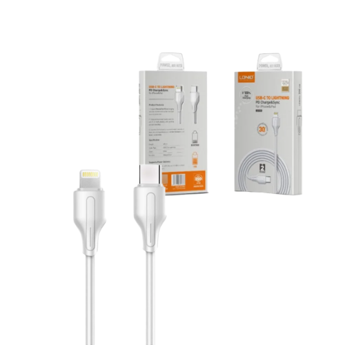 CABLE USB TIPO C A LIGHTNING LDNIO PREMIUM 2M 30W 100% FAST CHARGING