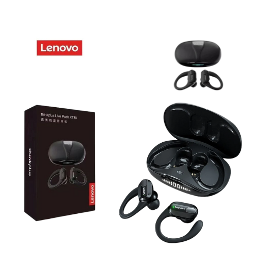 AURICULAR BLUETOOTH SPORT LENOVO MANOS LIBRES 5.3 ASISTENTE DE VOZ DEPORTIVOS IPX5  6-7HS DE MÚSICA