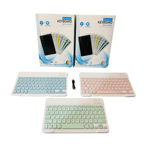 TECLADO COMPACTO INALAMBRICO RECARGABLE WIRELESS BLUETOOTH SLIM PORTABLE BNO365 WINDOWS/MAC/ANDROID