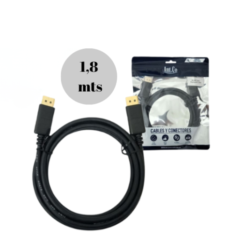 CABLE DISPLAYPORT MACHO A DISPLAYPORT MACHO 1.8MTS INT.CO 06-006-1.80