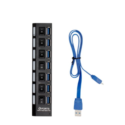 HUB USB 7 PUERTOS 3.0 CON INTERRUPTOR