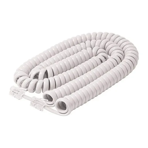 CABLE TELEFONO TELEFONICO RULO ESPIRALADO 5MTS BLANCO