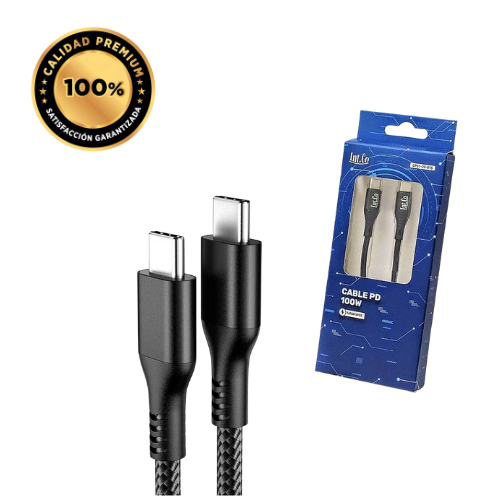 CABLE TIPO C A TIPO C MACHO MACHO 100W INT.CO 1MTS
