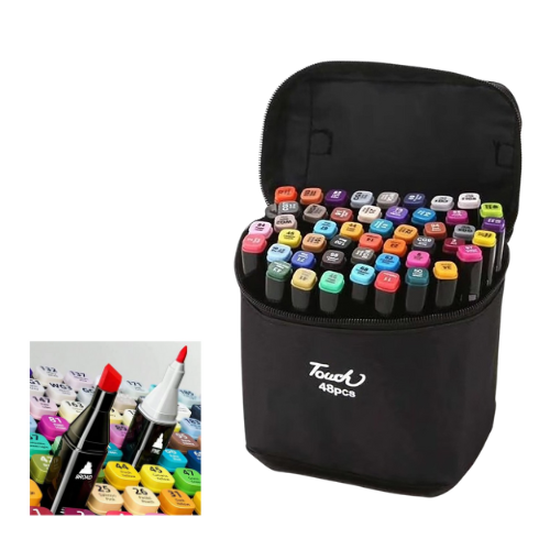 MARCADORES DOBLE PUNTA TOUCH X 48 COLORES