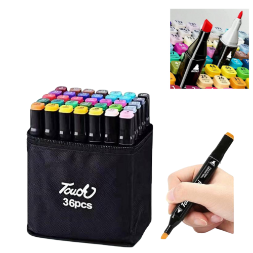 MARCADORES DOBLE PUNTA TOUCH X 36 COLORES
