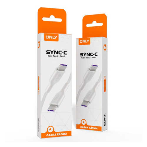 CABLE TIPO C A TIPO C USB CARGA RAPIDA 1MTS ONLY