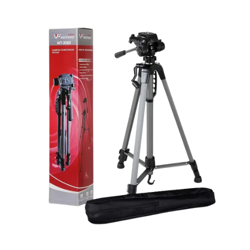 SOPORTE TRIPODE METALICO PARA CELULAR FOTOGRAFIA ALTO 1.5MTS WT-3520 CON ESTUCHE WEIFENG