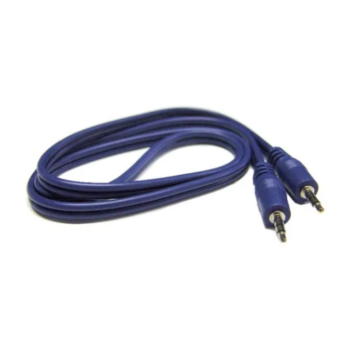 CABLE 3.5 PLUG A 3.5 PLUG 2 MTS REFORZADO AZUL