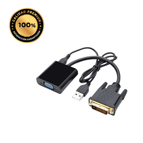 ADAPTADOR ACTIVO DVI-D 24+1 A VGA HEMBRA + AUDIO INT.CO