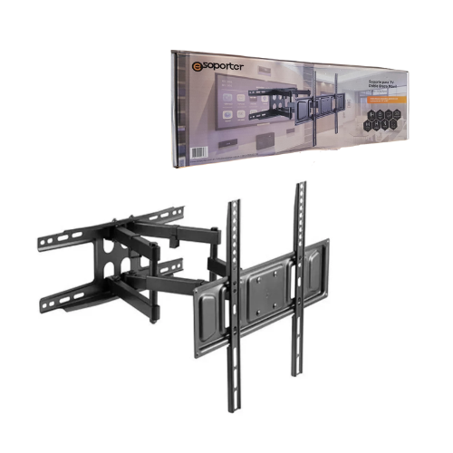 SOPORTE TV LCD LED DOBLE BRAZO MOVIL 37` A 80` 40KG INCLINACION APTO CURVO VESA MAX 600X400 SOPORTER