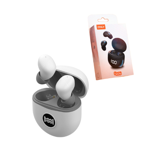 AURICULAR ONLY EGGY BLUETOOTH 5.0 IN EAR MICROFONO MANOS LIBRES BLANCO