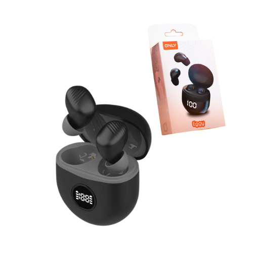 AURICULAR ONLY EGGY BLUETOOTH 5.0 IN EAR MICROFONO MANOS LIBRES NEGRO