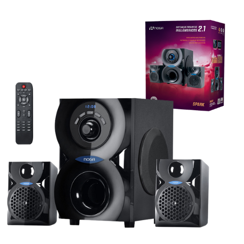 PARLANTE BAFLE NOGA 20W MULTIMEDIA 2.1 INALAMBRICO BLUETOOTH 220V CONTROL REM