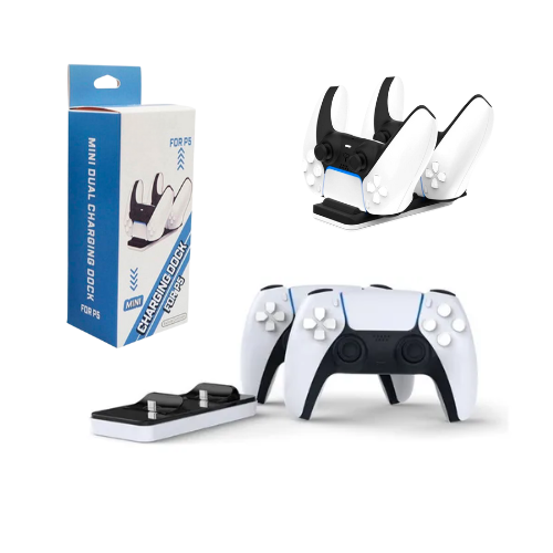 BASE DE CARGA INALAMBRICA PARA 2 JOYSTICK PS5 PLAY STATION 5