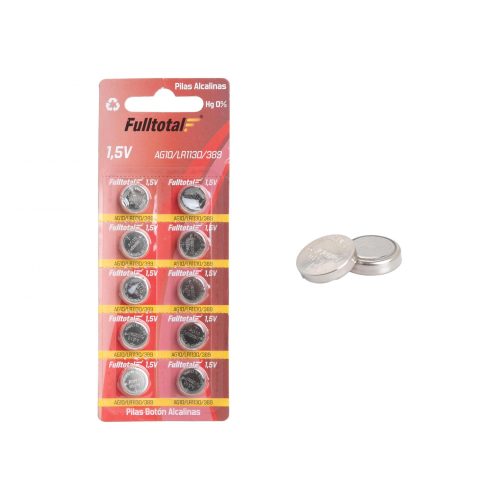 PILA AG10 / LR1130 / 389 FULLTOTAL 1.5V ALCALINAS 083-4043