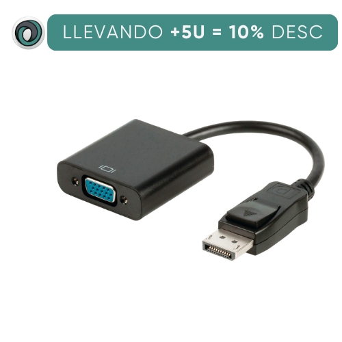 ADAPTADOR DISPLAYPORT MACHO VGA HEMBRA INT.CO