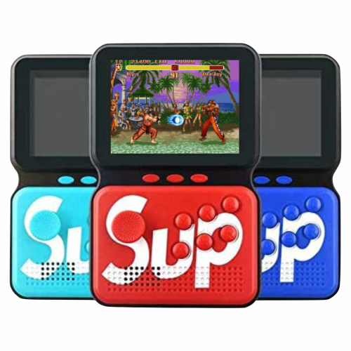 CONSOLA (IMPO+) VIDEO JUEGO SUP 900JUEGOS RETRO 16BITS PANTALLA 3.5" LED CONEXION TV CARGA USB