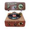 RADIO PORTATIL RETRO AM/FM BLUETOOTH USB MICRO SD ENTRADA AUX MEIER TOCADISCO LUCES - Image 2