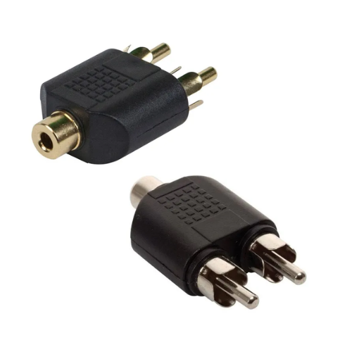 ADAPTADOR JACK 3.5 ST A 2 RCA MACHO