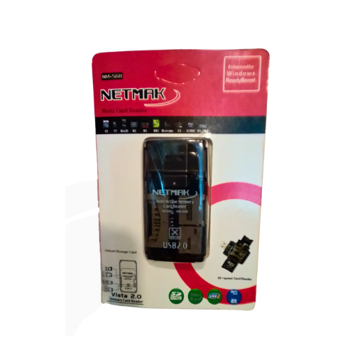 LECTOR DE MEMORIA SD MICRO SD MEMORYSTICK PRODUO M2 XD COMPACT FLASH USB 2.0 NETMAK