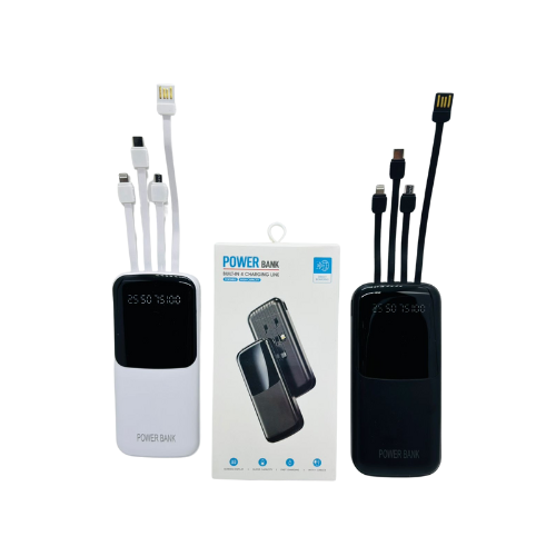 CARGADOR PORTATIL POWER BANK 15.000MAH CABLE USB / MICRO USB /TIPO C /LIGHTNING