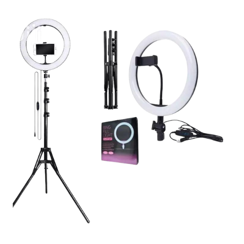 FLASH ARO DE LUZ LED 26CM + TRIPODE SELFIE INTENSIDAD LUZ CALIDA / NEUTRA / CALIDA